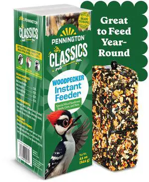 Pennington Woodpecker Bar Wild Dry Bird Feed and Bird Seed Cake, 11 oz., 1 Pack Pennington Woodpecker Bar Wild Dry Bird Feed and Bird Seed Cake, 11 oz., 1 Pack
