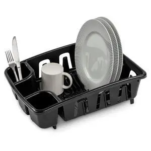 Sterilite DrainRack, Dishrack and Drainboard All-in-One, Inclined Base for Draining, Black-Fastest Shipping Sterilite DrainRack, Dishrack and Drainboard All-in-One, Inclined Base for Draining, Black-Fastest Shipping