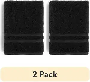 (2 pack) Mainstays Performance Cotton Bath Towel, Quick Dry, Fade Resistant, Black (2 pack) Mainstays Performance Cotton Bath Towel, Quick Dry, Fade Resistant, Black
