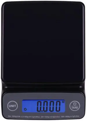 Mainstays 6LB High Precision Digital Kitchen Scale with Blue Backlit, Black Mainstays 6LB High Precision Digital Kitchen Scale with Blue Backlit, Black