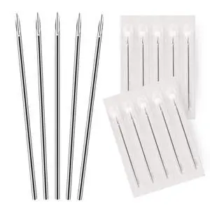 BodyJ4You 10PC 16G Piercing Needles - Sterile Disposable Sharp Surgical Stainless Steel - Nose Septum Ear Tragus Helix Labret Nipple Lip Navel BodyJ4You 10PC 16G Piercing Needles - Sterile Disposable Sharp Surgical Stainless Steel - Nose Septum Ear Tragus Helix Labret Nipple Lip Navel