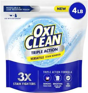 OxiClean Triple Action Versatile Stain Remover Powder, 4 lbs OxiClean Triple Action Versatile Stain Remover Powder, 4 lbs