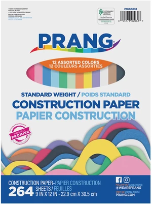 Prang Construction Paper 9x12Inches Standard Weight 12 Assorted Colors 264 Sheets Prang Construction Paper 9x12Inches Standard Weight 12 Assorted Colors 264 Sheets