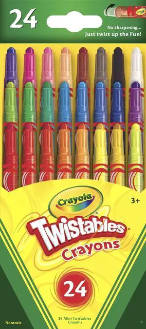 Crayola Mini Twistables Crayons 24Ct, Back to School Supplies for Kids, Classroom Supplies, Adaptive Art Tools, Gifts for Kids, Ages 3+ Crayola Mini Twistables Crayons 24Ct, Back to School Supplies for Kids, Classroom Supplies, Adaptive Art Tools, Gifts for Kids, Ages 3+