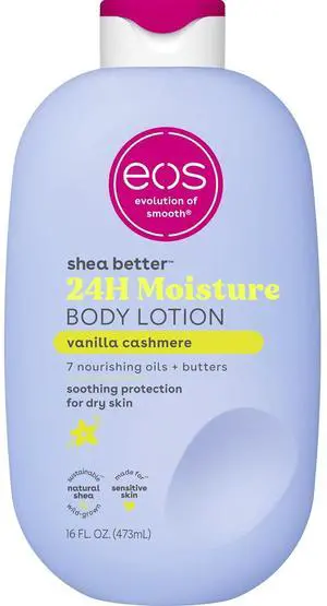 Eos Shea Better Body Lotion Vanilla Cashmere 16 fl oz 24-Hour Moisture Eos Shea Better Body Lotion Vanilla Cashmere 16 fl oz 24-Hour Moisture