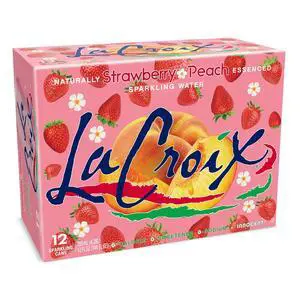 La Croix Sparkling Water Strawberry Peach 12 Fl Oz Pack of 12 La Croix Sparkling Water Strawberry Peach 12 Fl Oz Pack of 12