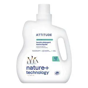 ATTITUDE Liquid Laundry Detergent, Mountain Fresh Scent, 67.6 Fl Oz, 40 Loads, EWG Verified, HE Compatible, Plant-Based & Vegan ATTITUDE Liquid Laundry Detergent, Mountain Fresh Scent, 67.6 Fl Oz, 40 Loads, EWG Verified, HE Compatible, Plant-Based & Vegan