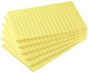 Early Buy Lined Sticky Notes 4x6in, 6 Pads, 45 Sheets/Pad, Yellow Early Buy Lined Sticky Notes 4x6in, 6 Pads, 45 Sheets/Pad, Yellow
