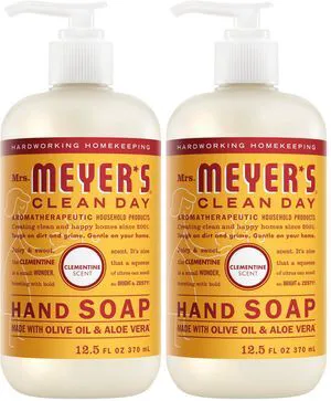 MRS. MEYER'S CLEAN DAY 12.5Fl Oz, Pack of 2, Hand Soap, Clementine Scent MRS. MEYER'S CLEAN DAY 12.5Fl Oz, Pack of 2, Hand Soap, Clementine Scent