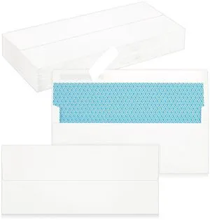QIKSION 50 Pack #10 Letter Size Self Seal Business Envelopes QIKSION 50 Pack #10 Letter Size Self Seal Business Envelopes
