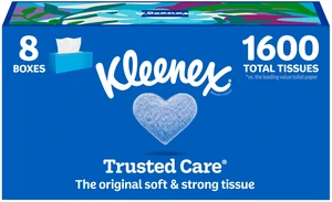 Kleenex Trusted Care Facial Tissues, 8 Flat Boxes, 200 Tissues per Box Kleenex Trusted Care Facial Tissues, 8 Flat Boxes, 200 Tissues per Box