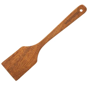 Wooden Spatula Flat Turner for Nonstick Cookware, Wood Kitchen Utensil for Baking Mixing Scraping Wooden Spatula Flat Turner for Nonstick Cookware, Wood Kitchen Utensil for Baking Mixing Scraping
