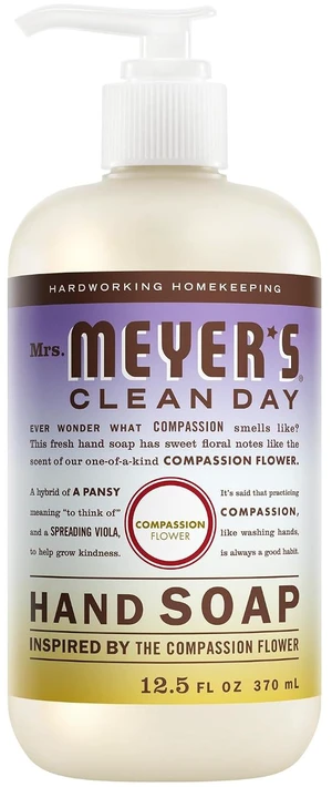 Mrs. Meyer's Clean Day Hand Soap, Compassion Flower Scent, 12.5Fl Oz Mrs. Meyer's Clean Day Hand Soap, Compassion Flower Scent, 12.5Fl Oz
