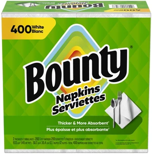 Bounty Paper Napkins White 400Count Bounty Paper Napkins White 400Count