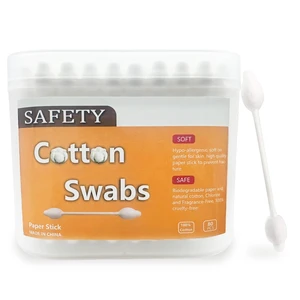 2 Packs 160pcs Safety Cotton Swabs with Large Tip, Baby Cotton Buds 2 Packs 160pcs Safety Cotton Swabs with Large Tip, Baby Cotton Buds