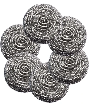 6Pcs Steel Wool Scrubbers - Flexible Scrubber Pads for Cleaning Dishes, Pots, Pans, Grills and Sinks 6Pcs Steel Wool Scrubbers - Flexible Scrubber Pads for Cleaning Dishes, Pots, Pans, Grills and Sinks