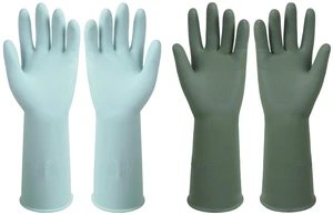 Dishwashing Rubber Gloves Reusable Kitchen Gloves 2Pairs Cleaning Gloves for Washing Dishes Long-lasting&Non-Slip Dishwashing Rubber Gloves Reusable Kitchen Gloves 2Pairs Cleaning Gloves for Washing Dishes Long-lasting&Non-Slip