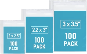 Small Plastic Bags, 300 PCS Mini Baggies, 3 Assorted Sizes Small Plastic Bags, 300 PCS Mini Baggies, 3 Assorted Sizes