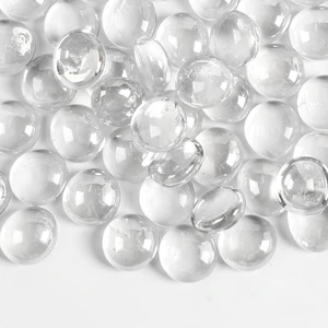 0.5lb Clear Glass Beads for Vases, Glass Pebbles, Clear Flat Glass Marbles for Vase Filler Flower Candle Crafts Centerpieces and Wedding Decoration 0.5lb Clear Glass Beads for Vases, Glass Pebbles, Clear Flat Glass Marbles for Vase Filler Flower Candle Crafts Centerpieces and Wedding Decoration