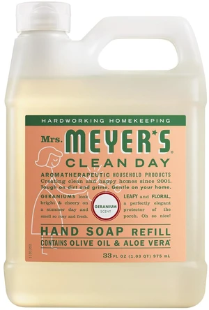 MRS. MEYER'S CLEAN DAY Hand Soap Refill, Geranium Scent, 33 Fl Oz Bottle MRS. MEYER'S CLEAN DAY Hand Soap Refill, Geranium Scent, 33 Fl Oz Bottle