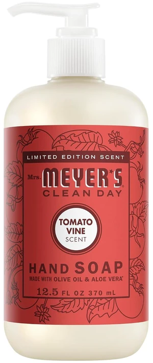 MRS. MEYER'S CLEAN DAY Hand Soap, Tomato Vine Scent, 12.5 Fl Oz Bottle MRS. MEYER'S CLEAN DAY Hand Soap, Tomato Vine Scent, 12.5 Fl Oz Bottle