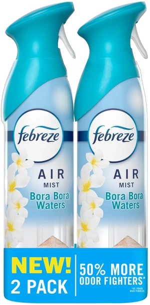 Febreze Air Mist, Air Freshener Spray, Odor Fighting Room Spray, Deodorizer for Home Bathroom Kitchen Office Apartment Dorm Room Classroom, Bora Bora Waters Scent, 8.1oz (Pack of 2) Febreze Air Mist, Air Freshener Spray, Odor Fighting Room Spray, Deodorizer for Home Bathroom Kitchen Office Apartment Dorm Room Classroom, Bora Bora Waters Scent, 8.1oz (Pack of 2)