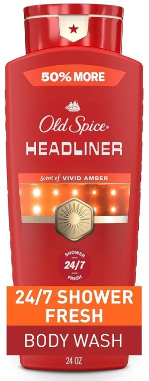 Old Spice Body Wash for Men, 24/7 Shower Fresh & Clean with Daily Use, Lasting Signature Scent, Refreshing Lather, Moisturizing Formula, Headliner with Black Currant, Leather, & Amber Scent, 24 oz Old Spice Body Wash for Men, 24/7 Shower Fresh & Clean with Daily Use, Lasting Signature Scent, Refreshing Lather, Moisturizing Formula, Headliner with Black Currant, Leather, & Amber Scent, 24 oz