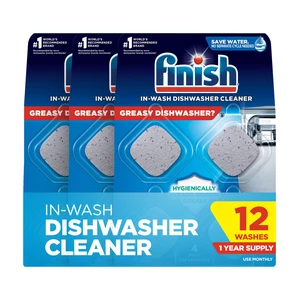 Finish Dishwasher Cleaner Tablets, Grease & Grime Remover, 12ct Finish Dishwasher Cleaner Tablets, Grease & Grime Remover, 12ct