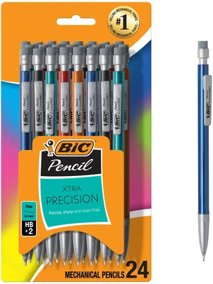BIC Xtra-Precision Mechanical Pencils, Fine Point, 0.5mm, 24-Count Pack BIC Xtra-Precision Mechanical Pencils, Fine Point, 0.5mm, 24-Count Pack