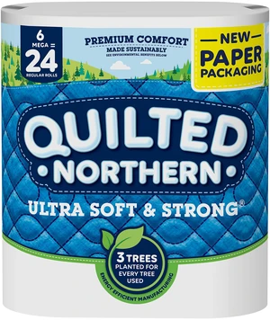 Quilted Northern Ultra Soft & Strong Toilet Paper, 6 Mega Rolls Quilted Northern Ultra Soft & Strong Toilet Paper, 6 Mega Rolls