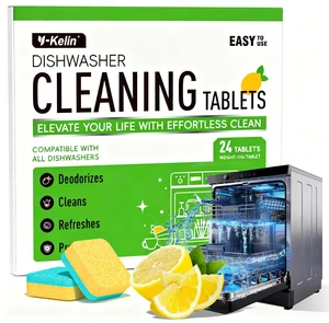 Dishwasher Cleaner and Deodorizer Tablets, Dishwasher Cleaning Tablets 24 Pack - Helps Remove Limescale & Odor, Prevents Buildup in Pipes, Safe for All Dishwashers, Lemon Scent - 12 Month Supply Dishwasher Cleaner and Deodorizer Tablets, Dishwasher Cleaning Tablets 24 Pack - Helps Remove Limescale & Odor, Prevents Buildup in Pipes, Safe for All Dishwashers, Lemon Scent - 12 Month Supply