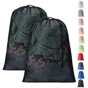 2 Pack Mesh Travel Laundry Bag 24" x 36" Extra Large Dirty Clothes Organizer 2 Pack Mesh Travel Laundry Bag 24" x 36" Extra Large Dirty Clothes Organizer
