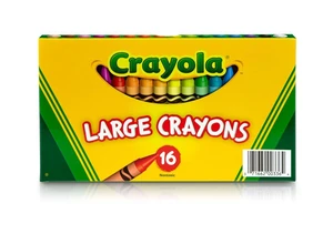 Binney & Smith Crayola Large Crayon Set, Lift-Lid Box, Assorted Colors, Box of 16 Binney & Smith Crayola Large Crayon Set, Lift-Lid Box, Assorted Colors, Box of 16