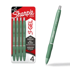 Sharpie S-Gel Gel Pens, Medium Point (0.7mm), Green Barrel, Black Ink, 4 Count Sharpie S-Gel Gel Pens, Medium Point (0.7mm), Green Barrel, Black Ink, 4 Count