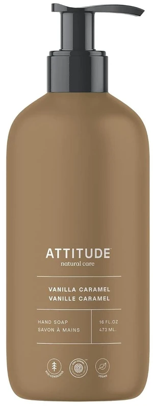 ATTITUDE Liquid Hand Soap, Vanilla Caramel, 16 Fl Oz, EWG Verified, Plant and Mineral-Based, Vegan Personal Care Products ATTITUDE Liquid Hand Soap, Vanilla Caramel, 16 Fl Oz, EWG Verified, Plant and Mineral-Based, Vegan Personal Care Products