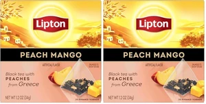 Lipton Black Tea Peach Mango Pyramid Tea Bags, Flavored, 20 Count (Pack of 2) Lipton Black Tea Peach Mango Pyramid Tea Bags, Flavored, 20 Count (Pack of 2)