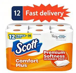 Scott Comfort Plus Toilet Paper, 12 Triple Rolls Scott Comfort Plus Toilet Paper, 12 Triple Rolls