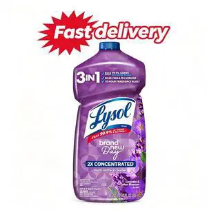 Lysol All Purpose Cleaner, 2X Concentrated Multi-Surface Disinfectant Floor Cleaner for Mopping Solution, for Bathroom & Kitchen, Lavender & Cotton Blossom, 28 fl oz Lysol All Purpose Cleaner, 2X Concentrated Multi-Surface Disinfectant Floor Cleaner for Mopping Solution, for Bathroom & Kitchen, Lavender & Cotton Blossom, 28 fl oz