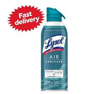 Lysol Air Sanitizer Spray, Air Sanitizer and Bacterial Odor Eliminating, Simple Fresh, 10 oz Lysol Air Sanitizer Spray, Air Sanitizer and Bacterial Odor Eliminating, Simple Fresh, 10 oz