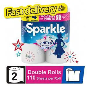 Sparkle Pick-a-Size Paper Towels, Limited Edition Summer Design, 2 Double Roll Sparkle Pick-a-Size Paper Towels, Limited Edition Summer Design, 2 Double Roll