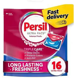 Persil Ultra Pacs Deep Clean Laundry Detergent, Intense Fresh, 16 Count Persil Ultra Pacs Deep Clean Laundry Detergent, Intense Fresh, 16 Count