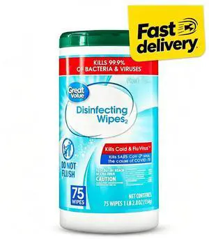 Great Value Disinfecting Wipes, Fresh Scent, 75 Count Great Value Disinfecting Wipes, Fresh Scent, 75 Count