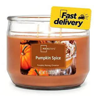 Mainstays Pumpkin Spice Scented 3-Wick Candle, 11.5 oz Mainstays Pumpkin Spice Scented 3-Wick Candle, 11.5 oz