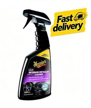 Meguiar's Quik Interior Detailer Cleaner, Quick Detailer Spray Cleans and Refresh Car Interiors, Use on Plastics, Leather & Rubber, Dashboards, Trim in Cars, Trucks & SUVs - 16 fl oz Spray Bottle Meguiar's Quik Interior Detailer Cleaner, Quick Detailer Spray Cleans and Refresh Car Interiors, Use on Plastics, Leather & Rubber, Dashboards, Trim in Cars, Trucks & SUVs - 16 fl oz Spray Bottle