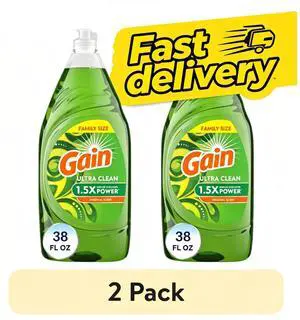 (2 pack) Gain Ultra Dishwashing Liquid, Original, 38 fl oz (2 pack) Gain Ultra Dishwashing Liquid, Original, 38 fl oz