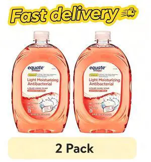 (2 pack) Equate Light Moisturizing Antibacterial Liquid Hand Soap, 50 fl oz, Compare to Softsoap® Crisp Clean Antibacterial Hand Soap with Moisturizers Active Ingredient (2 pack) Equate Light Moisturizing Antibacterial Liquid Hand Soap, 50 fl oz, Compare to Softsoap® Crisp Clean Antibacterial Hand Soap with Moisturizers Active Ingredient