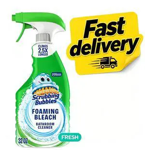 Scrubbing Bubbles Foaming Bleach Bathroom Shower & Tub Cleaner Spray, Mold & Mildew Stain Remover, 32 oz Scrubbing Bubbles Foaming Bleach Bathroom Shower & Tub Cleaner Spray, Mold & Mildew Stain Remover, 32 oz