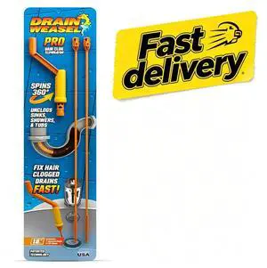 FlexiSnake Drain Weasel Pro Snake Hair Clog Remover, Starter Kit 2 Pack FlexiSnake Drain Weasel Pro Snake Hair Clog Remover, Starter Kit 2 Pack