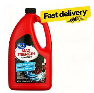 Great Value Drain Clog Remover, Unscented, 80 fl oz Great Value Drain Clog Remover, Unscented, 80 fl oz