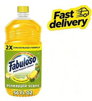 Fabuloso 2X Multi-Purpose Cleaner, No Rinse Floor Cleaner, Long-Lasting Freshness, Pineapple Scent, 56 fl oz Fabuloso 2X Multi-Purpose Cleaner, No Rinse Floor Cleaner, Long-Lasting Freshness, Pineapple Scent, 56 fl oz